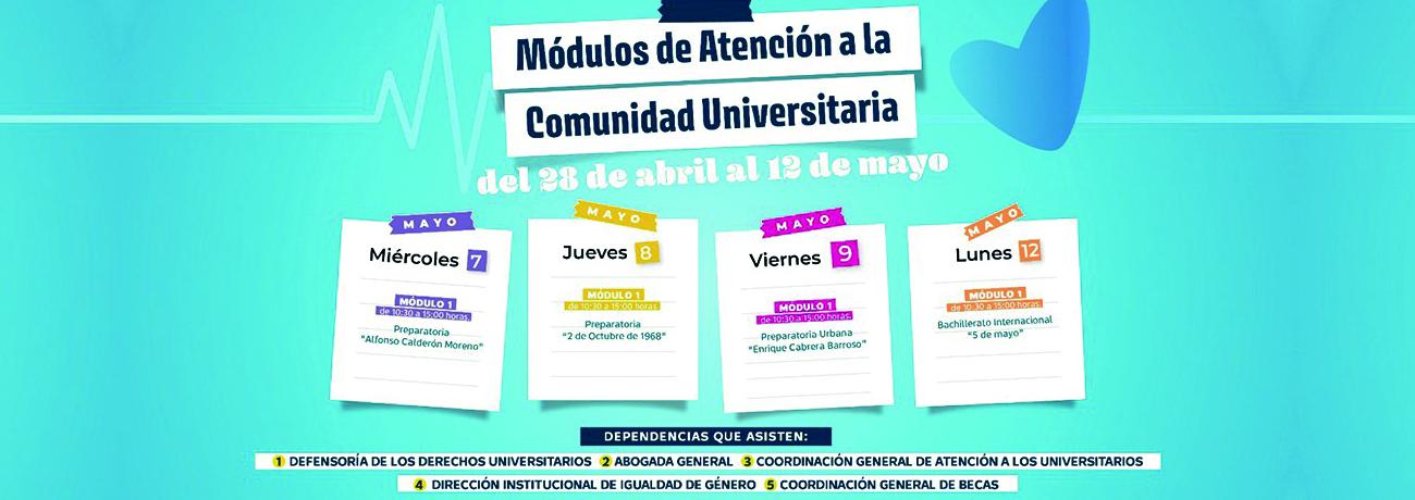Módulos de Atención a la Comunidad Universitaria 7-12 Mayo